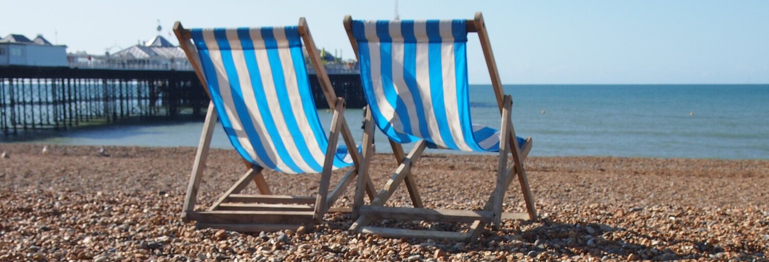 deck chairs at Brighton beach